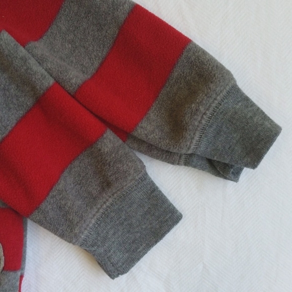 child of mine by carter's striped fleece sweat set 6-9 months baby boy - Picture 4 of 10